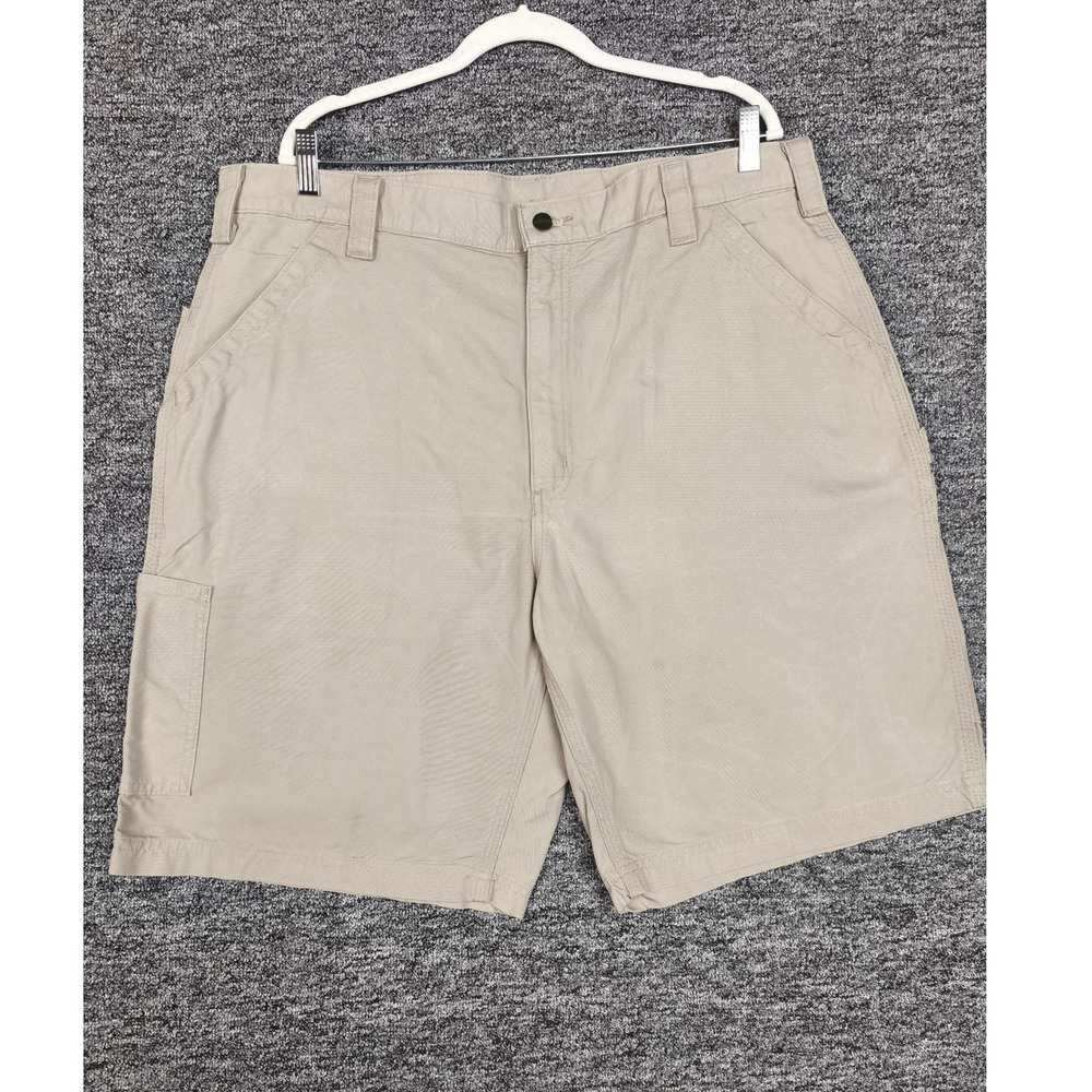 Carhartt B147 TAN Loose Fit Canvas Carpenter Shorts Mens 40 Khaki Utility